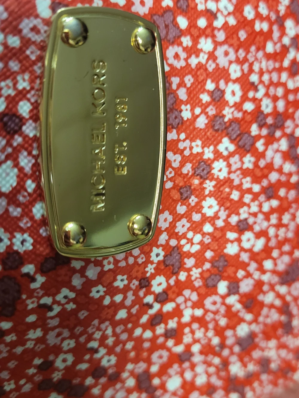 Michael Kors Red Floral Tote Bag